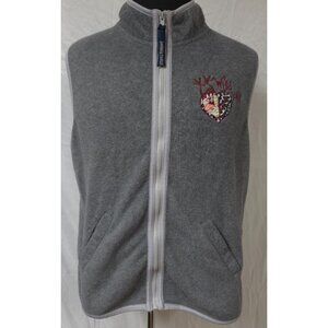 Looney Tunes Wild Thing Tazmanian Devil Womens 18/20W Gray Fleece Full Zip Vest